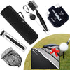 Golf Essentials Kit,Comes with a Golf Towel, Golf Club Cleaner,Golf Club Brush,Golf Club Groove Sharpener,Golf Ball Marker,Mini Golf Score Shot Stroke Counter