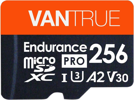 256GB Microsdxc UHS-I U3 4K UHD Video High Speed Transfer Monitoring SD Card with Adapter for Dash Cams, Body Cams, Action Camera, Surveillance & Security Cams