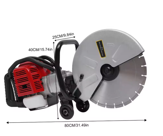 1400 W 52CC Circular Saws Gas Powered Cement Wet Dry Masonry Concrete Cut Off Saw With 350Mm Blade