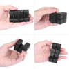 Infinity Cube Fidget Toy, Hand Killing Time Transform Cubes Magic Cubes for Kids and Adult(Black-Silicone)