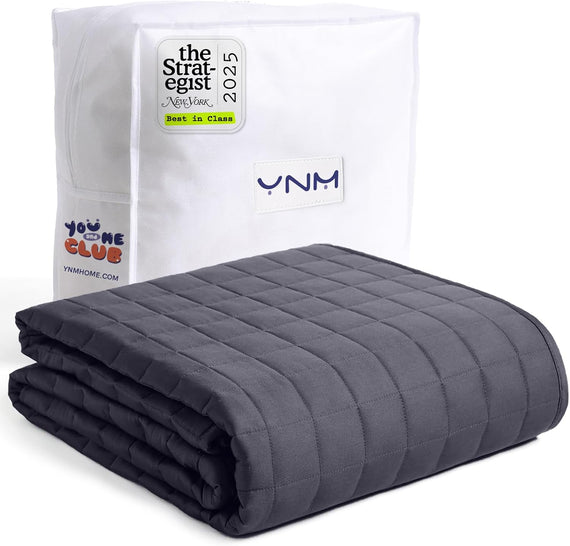 Exclusive 15Lbs Weighted Blanket, Bed Blanket for One Person of 140Lbs, Ideal for on Queen/King Bed (Dark Grey, 60"X80" 15Lbs)