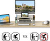 Desk Monitor Stand Riser with Adjustable Organizer Tray, Maple