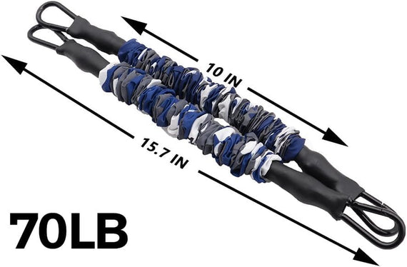 Resistance Bands Bar Exercise Bands Attachment 38" Black Max Load 800Lb for Home Gym Workout Full Body Workout Power Lifting Fitness Bar