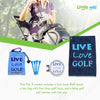 Par 3 - Golf Towel, Tee Bag with 4 Tees, and Bling Ball Marker with Hat Clip - Perfect Golf Gift for Women (Live Love Golf)