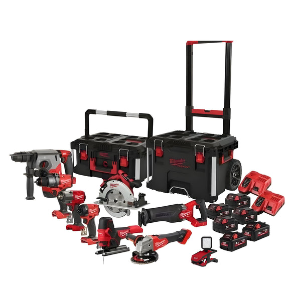 Milwaukee M18 FPP9A-555T SET 19-osaline komplekt, sh kohver ja käru