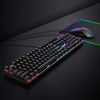Havit Mechanical Keyboard and Mouse, Wired Gaming Keyboard Blue Switch 104 Keys Rainbow Backlit Keyboard and 7 Button Wired Mouse 4800 DPI for PC Computer Gamer (Black)