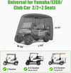 Universal Golf Cart Covers for Yamaha, Club Car, EZGO, Waterproof 2/4 Passenger Heavy Duty Golf Cart Rain Covers with 3 Zipper Doors for Outdoor All-Weather Protection