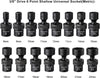15 PCS 3/8" Drive Standard Universal Impact Socket Set, 6-Point, Metric, 8Mm - 22Mm