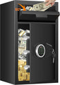 2.8 Cubic Drop Slot Safes for Money Jewelry, Drop Safe for Business with Combination Lock and Key