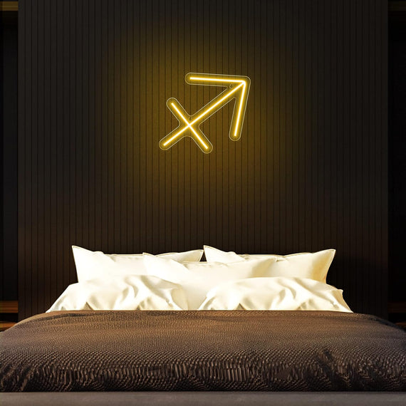 Neon Sign Sagittarius Zodiac Led Signs - Astrology Neon Wall Signs, Neon Lights for Bedroom - Zodiac Themed Neon Decor Birthday Gift (11.4 X 11 Inch)