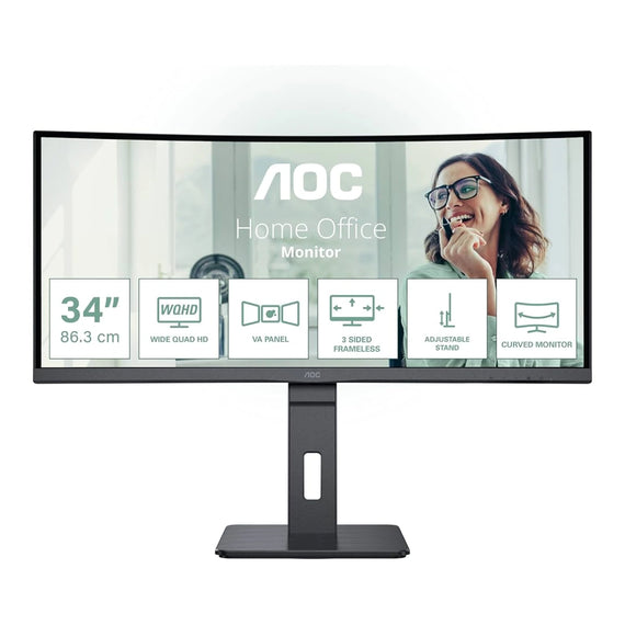 AOC CU34P3CV kumer kontorimonitor 34″ ülilainurk Quad HD LED must
