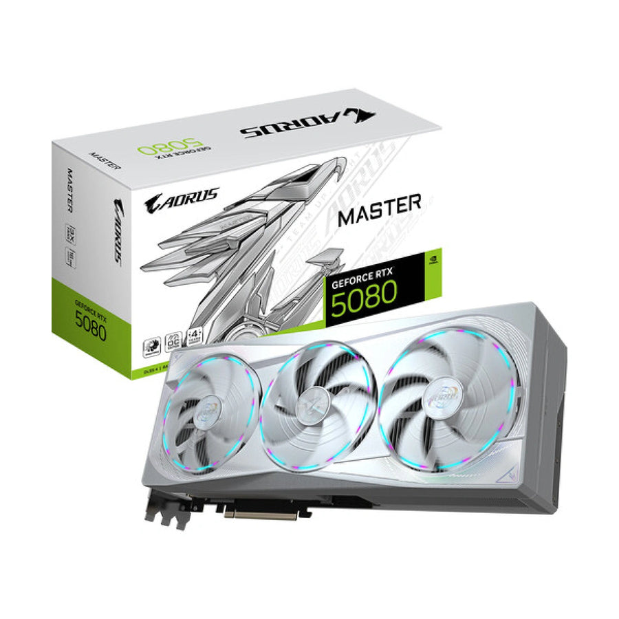 Gigabyte NVIDIA GeForce RTX 5080 AORUS MASTER ICE -näytönohjain, 16 Gt GDDR7