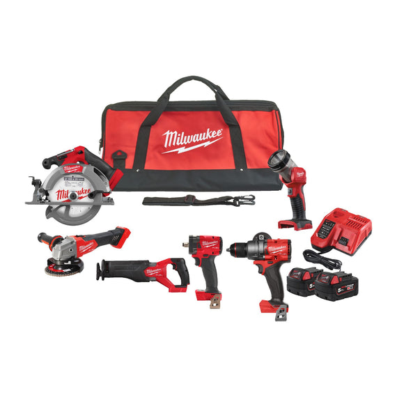 Milwaukee 4933498659 M18 FUEL Tööriistakomplekt FPP6H3-502B, 2x 5Ah
