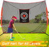 Gagalielo Golf Hitting Net：Professional Practice Accuracy with Target Mat Driving Swing Indoor Outdoor Training Backyard Garage Gift for Golfers