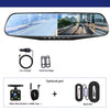 4.3 Inch Driving Recorder Car DVR Rearview Mirror Dual Lens Car Recorder 1080P IPS Front and Rear Camera Registrar Black Box New