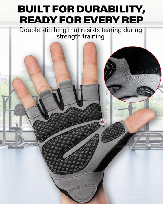 Workout Gloves for Men and Women, Weight Lifting Gloves with Excellent Grip, Lightweight Gym Gloves for Weightlifting, Cycling, Exercise, Crosstraining, Pull Ups, Fitness, Climbing and Rowing