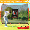 Gagalielo Golf Hitting Net：Professional Practice Accuracy with Target Mat Driving Swing Indoor Outdoor Training Backyard Garage Gift for Golfers