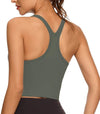 Workout Crop Tops for Women Athletic Tank Tops with Built in Bra Supportive Sports Bra