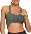 Workout Crop Tops for Women Athletic Tank Tops with Built in Bra Supportive Sports Bra