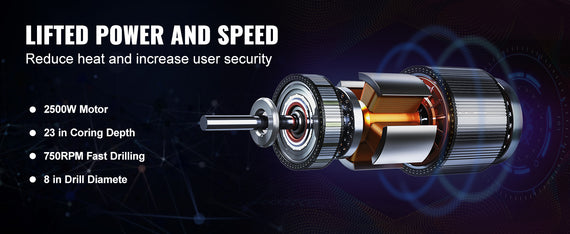 3200W 750RPM märg-/kuivteemantsüdamikpuurmasin betoonipuurimisplatvormi alusega tööstuslik märg-elektriline südamikpuurmasin 