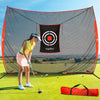 Gagalielo Golf Hitting Net：Professional Practice Accuracy with Target Mat Driving Swing Indoor Outdoor Training Backyard Garage Gift for Golfers