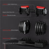 3-In-1 Quick-Adjustable Dumbbell Weight Set, Black, 46.41 Lb