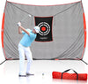 Gagalielo Golf Hitting Net：Professional Practice Accuracy with Target Mat Driving Swing Indoor Outdoor Training Backyard Garage Gift for Golfers