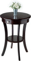 Wood Sasha Accent Table, Cappuccino(Color May Slightly Vary), 20 in X 20 in X 27 In