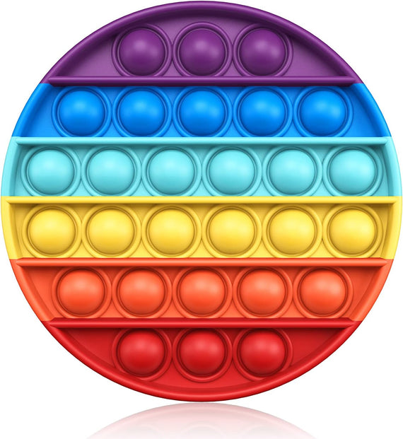 Push Pop Bubble Fidget Sensory Toy Silicone Stress Reliever Push Fidget Pop Toy Squeeze Sensory Toy for Kids with ADD, ADHD or Autism