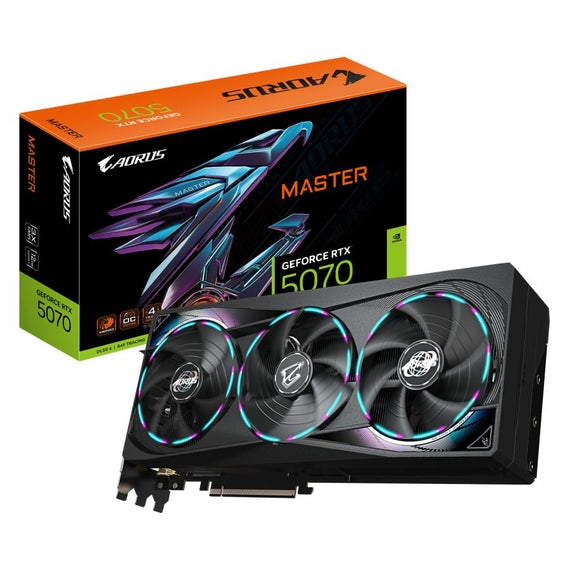 GIGABYTE AORUS GeForce RTX 5070 MASTER 12GB GDDR7 (GV-N5070AORUS M-12GD, PCIe 5.0)