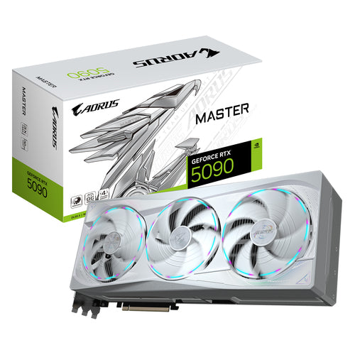 GIGABYTE AORUS GeForce RTX 5090 MASTER ICE 32GB GDDR7 (PCIe 5.0, 3x DP 2.1b, HDMI 2.1b)