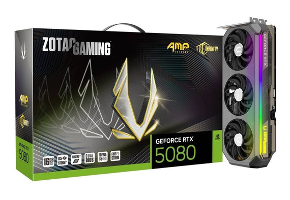 ZOTAC Gaming GeForce RTX 5080 AMP Extreme INFINITY 16GB GDDR7 (ZT-B50800B-10P, PCIe 5.0)