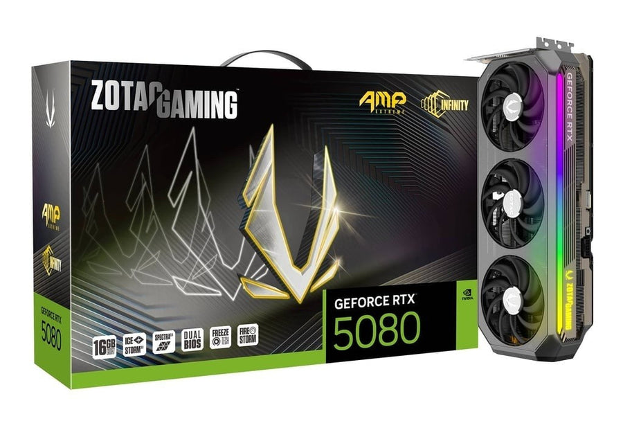 ZOTAC Gaming GeForce RTX 5080 AMP Extreme INFINITY 16GB GDDR7 (ZT-B50800B-10P, PCIe 5.0)